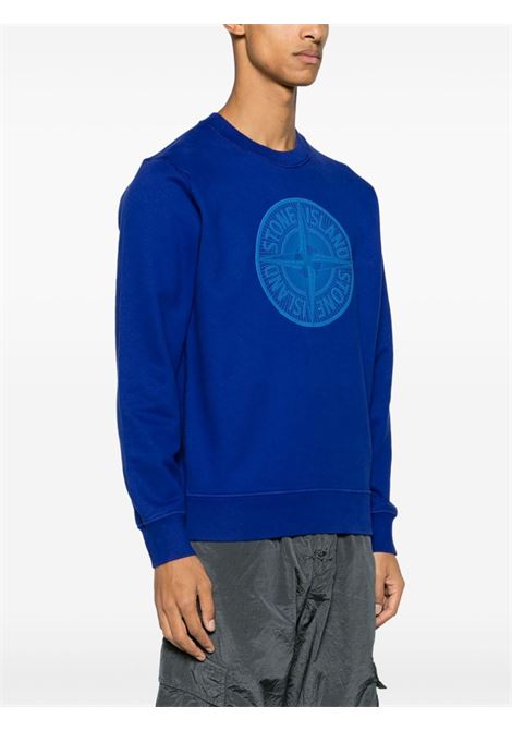 felpa Industrial One in cotone blu elettrico STONE ISLAND | 791566559V0022